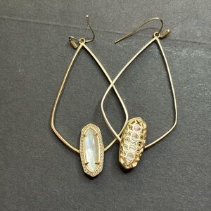 Kendra Scott Gold Earrings with Iridescent Accents